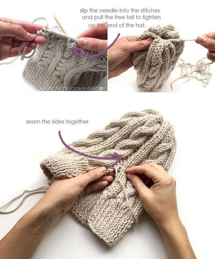 Knit cable hat free pattern