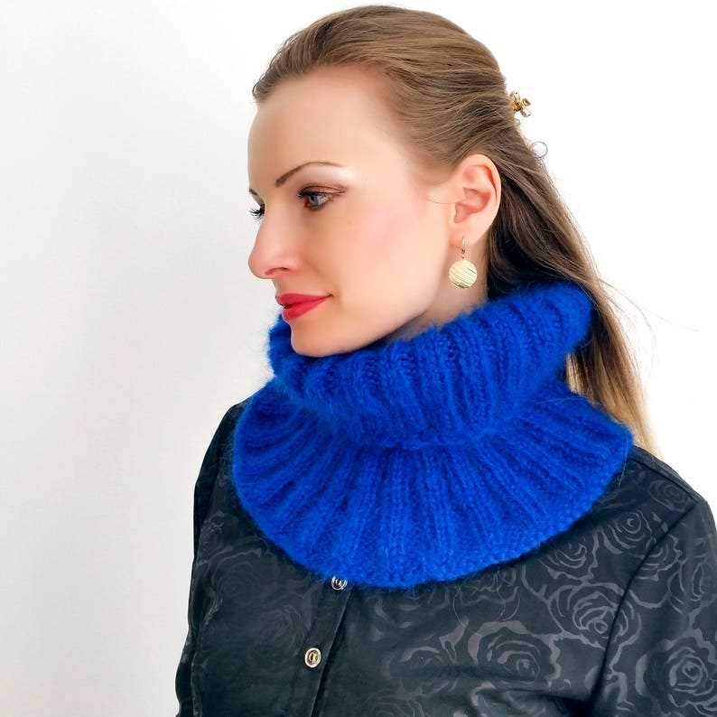 Turtleneck scarf knitting pattern