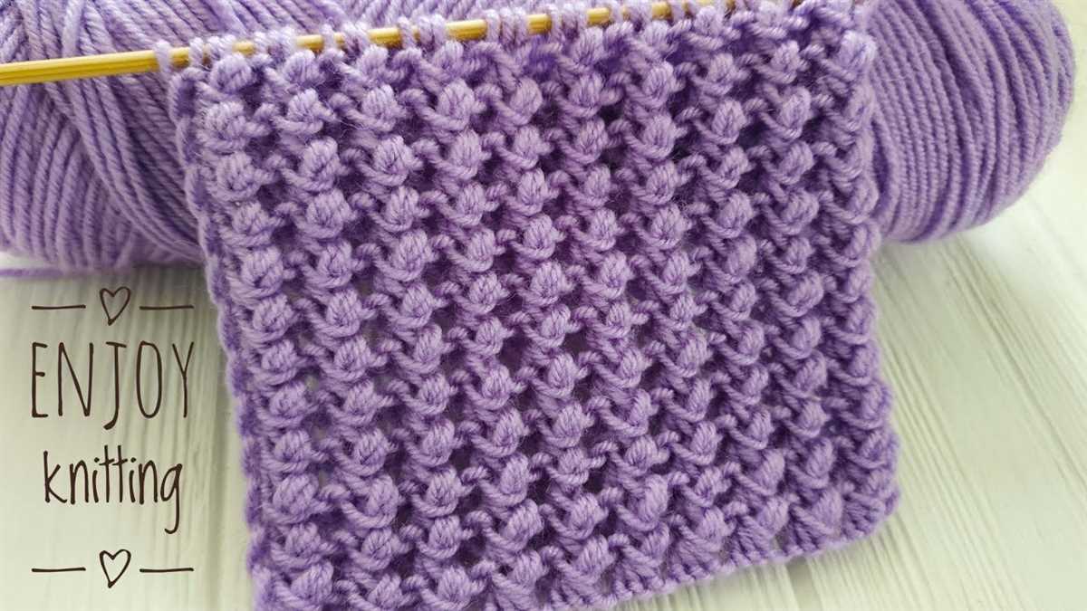 Bubble pattern knitting