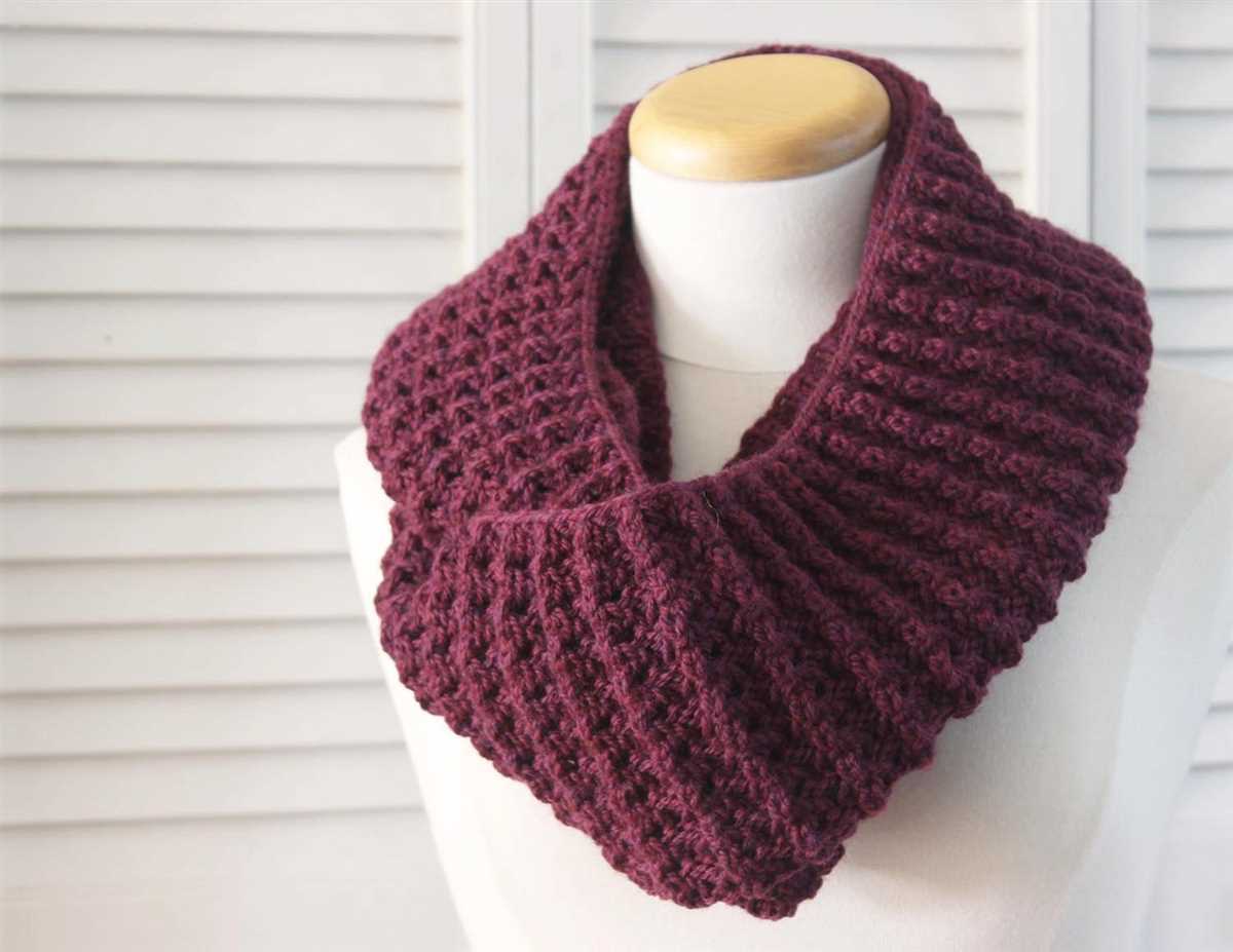 Knit cowl neck scarf pattern