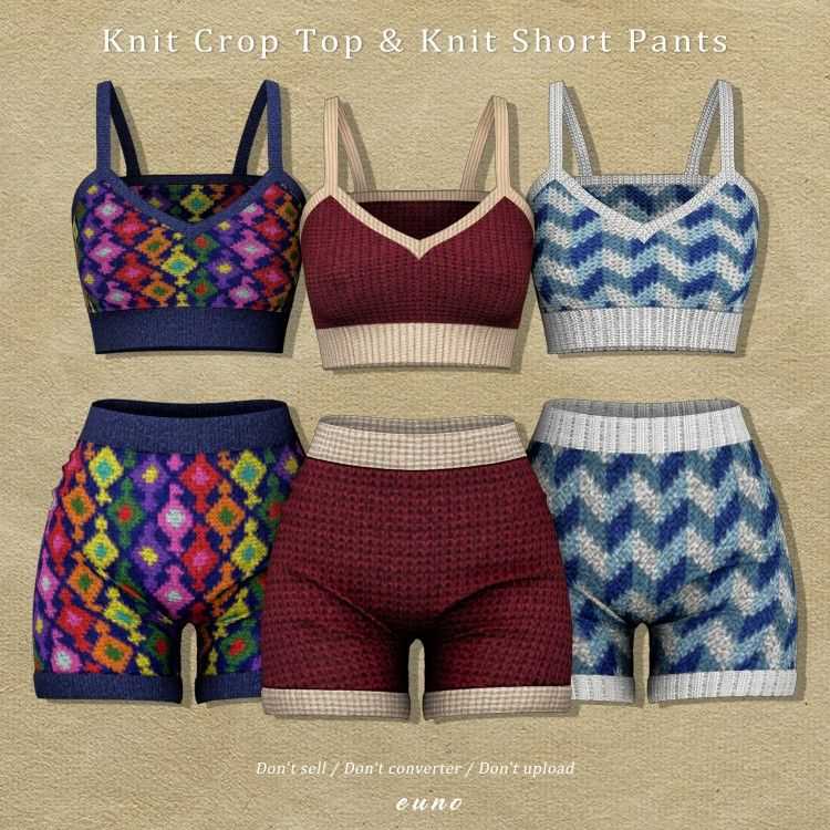 Women's knit shorts pattern