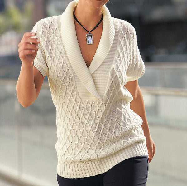 Women's v neck sweater knitting pattern