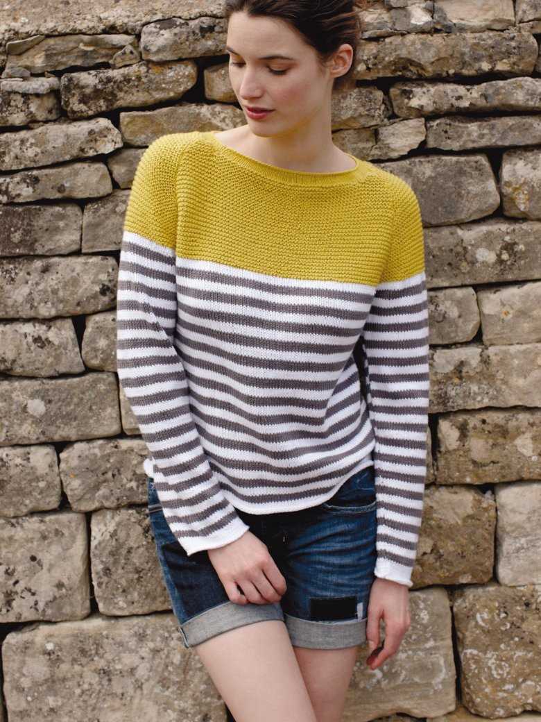 Womens striped jumper knitting pattern