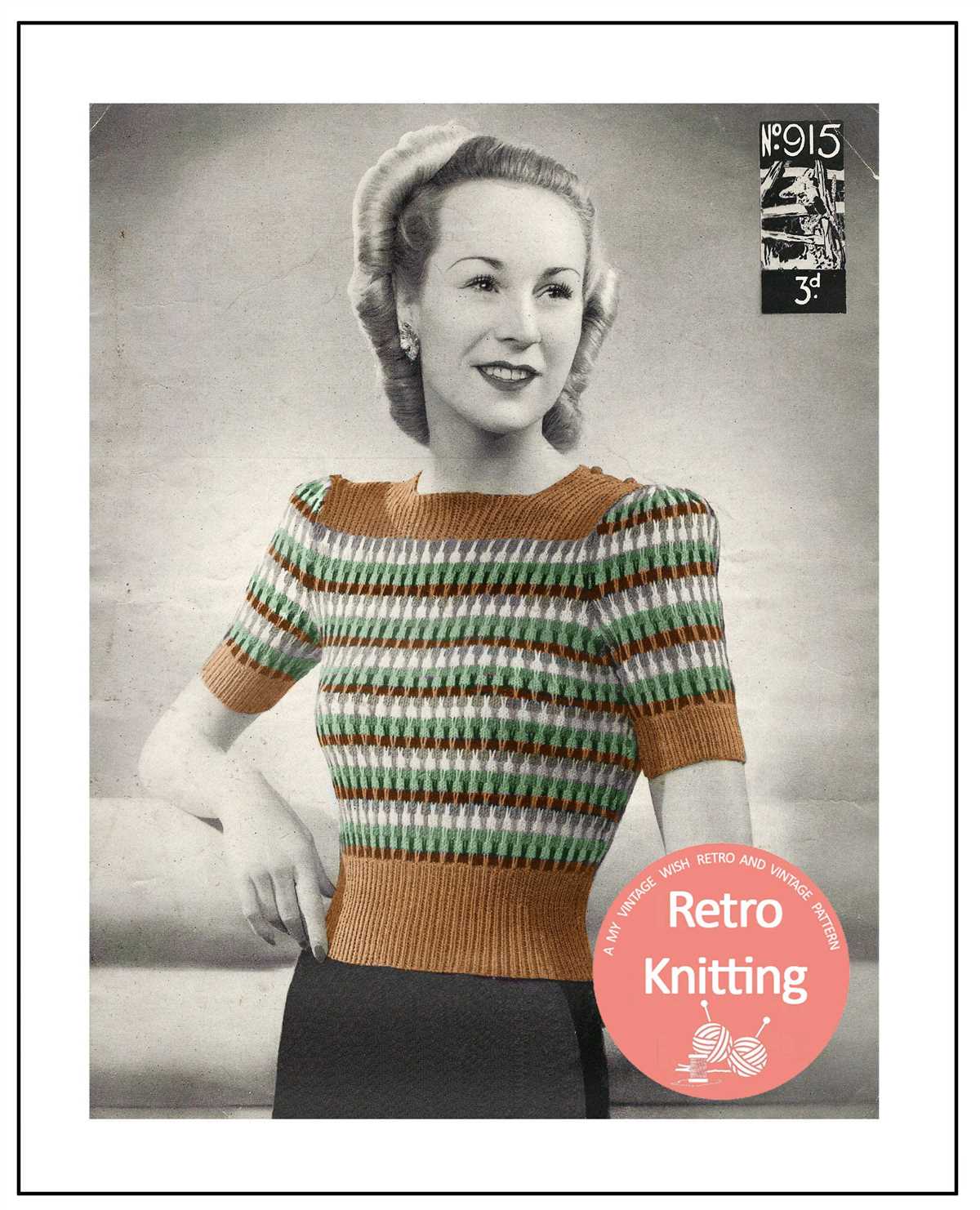 Womens striped jumper knitting pattern