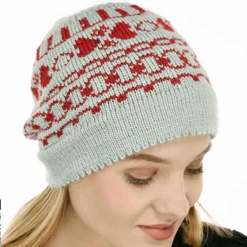 Woolen cap knitting pattern