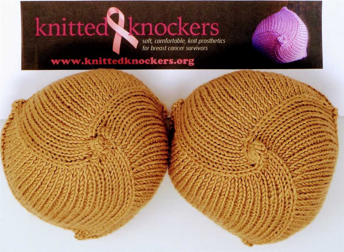 Knitted knockers bottom up pattern
