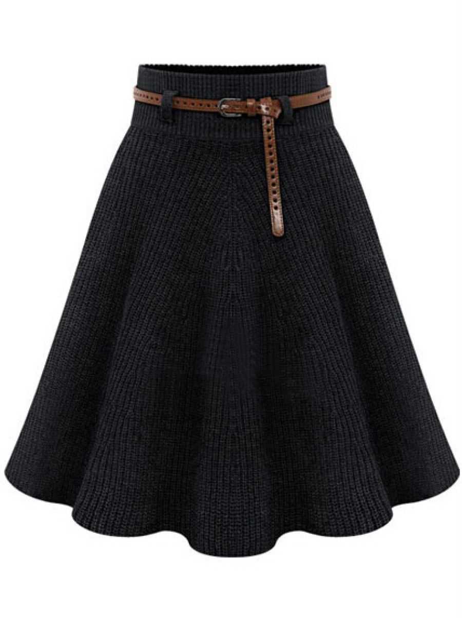 Knit pleated skirt pattern