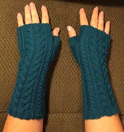 Wrist warmer knitting pattern straight needles