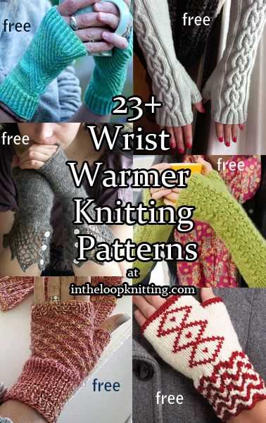 Wrist warmer knitting pattern straight needles