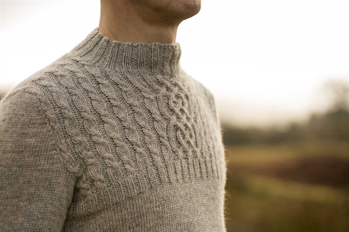 Mock neck sweater knitting pattern