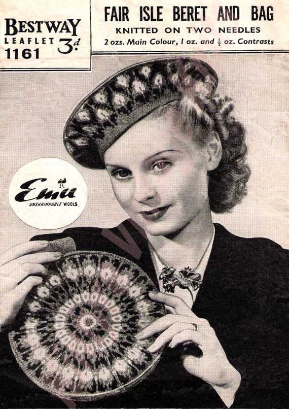 Fair isle beret knitting pattern