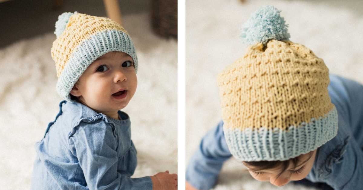 Hat with pom pom knitting pattern