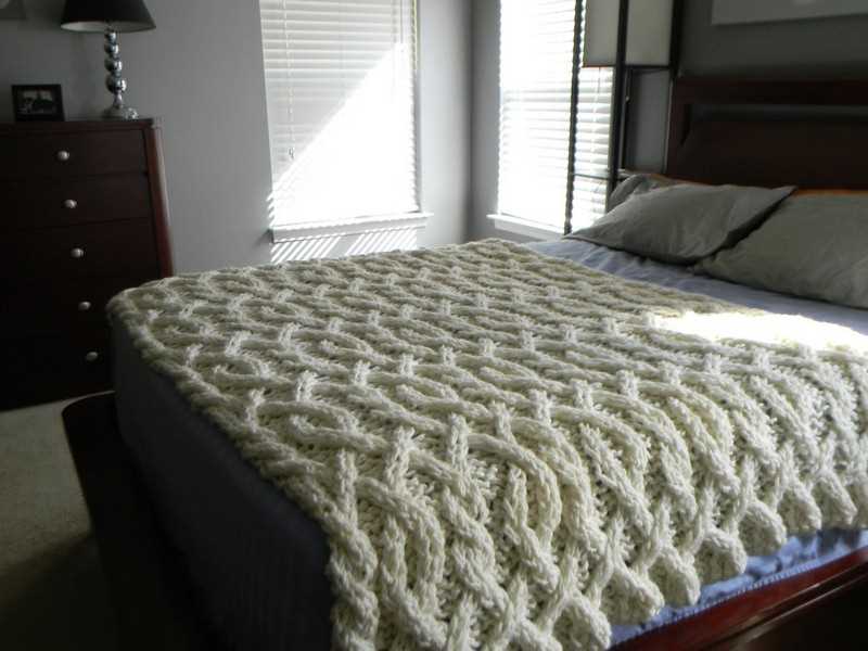 Master the art of cable knitting with this captivating blanket pattern Cable knit blanket pattern
