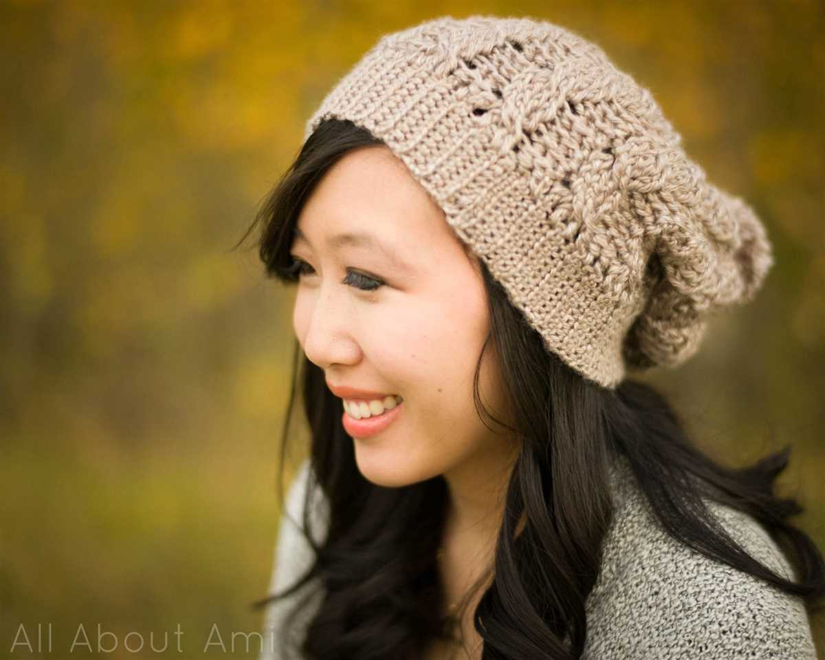 Womens beanie knitting pattern