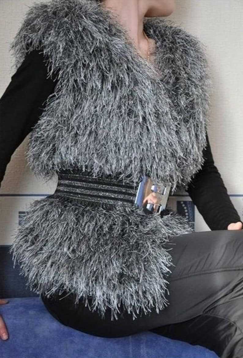 Fun fur yarn knitting patterns