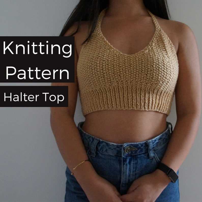 Knit halter crop top pattern