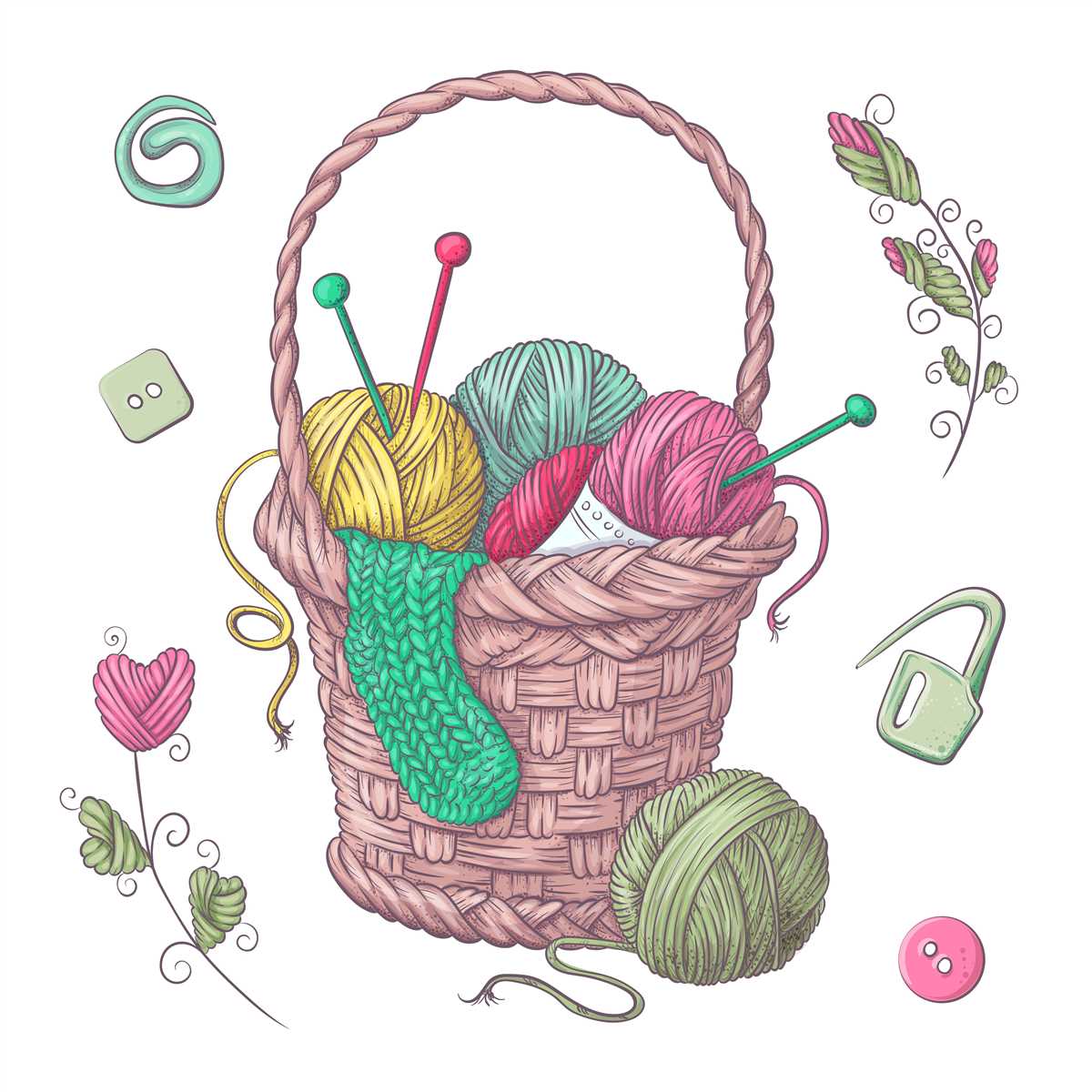 Knitting a picture pattern