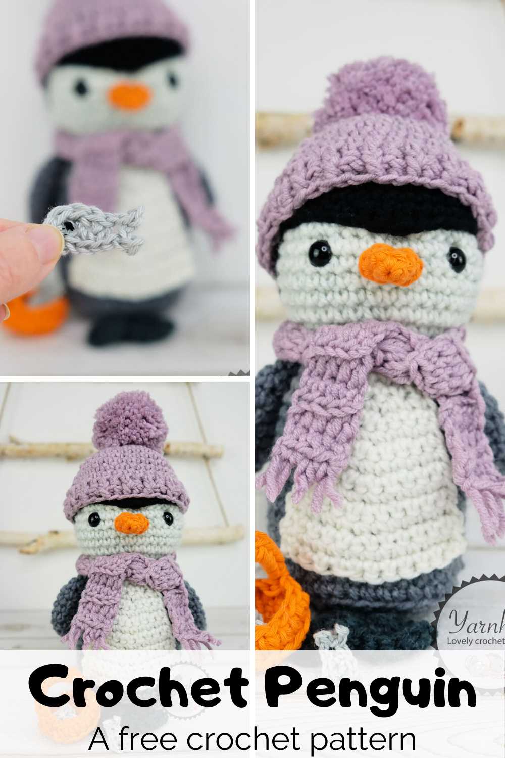Easy knitted penguin pattern