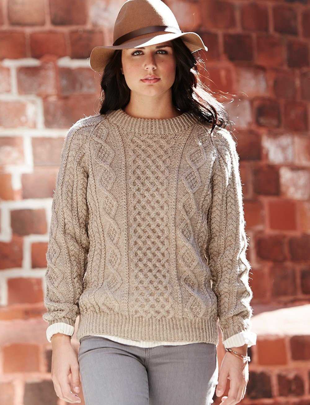 Free knitting patterns for women's pullover sweaters