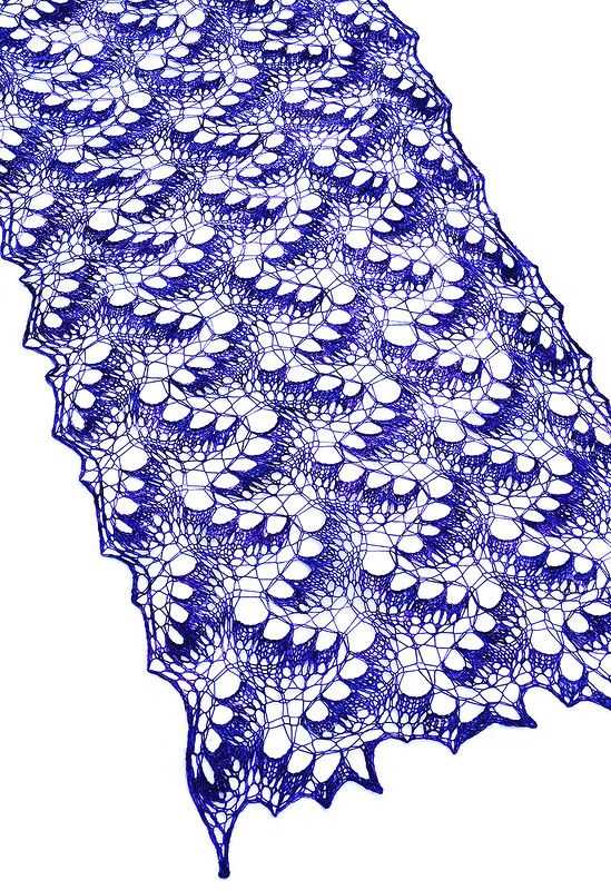 Lace scarf pattern knitting