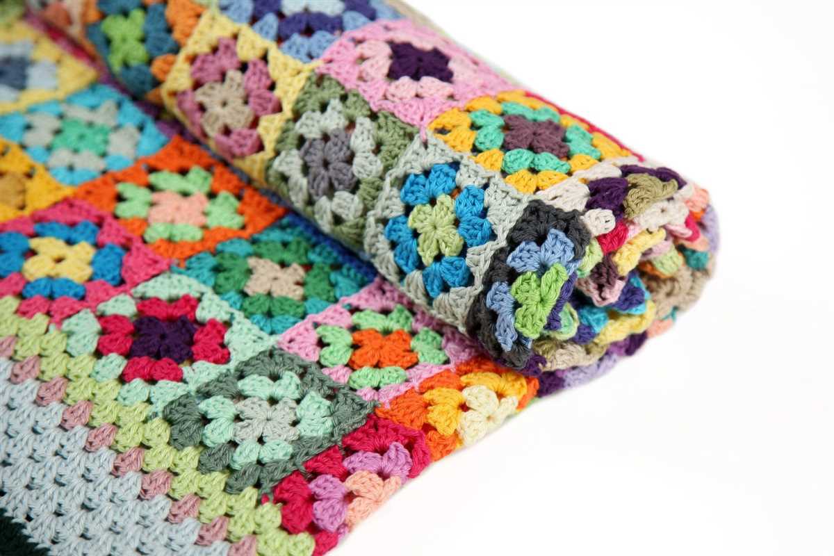 Rainbow knitted blanket pattern