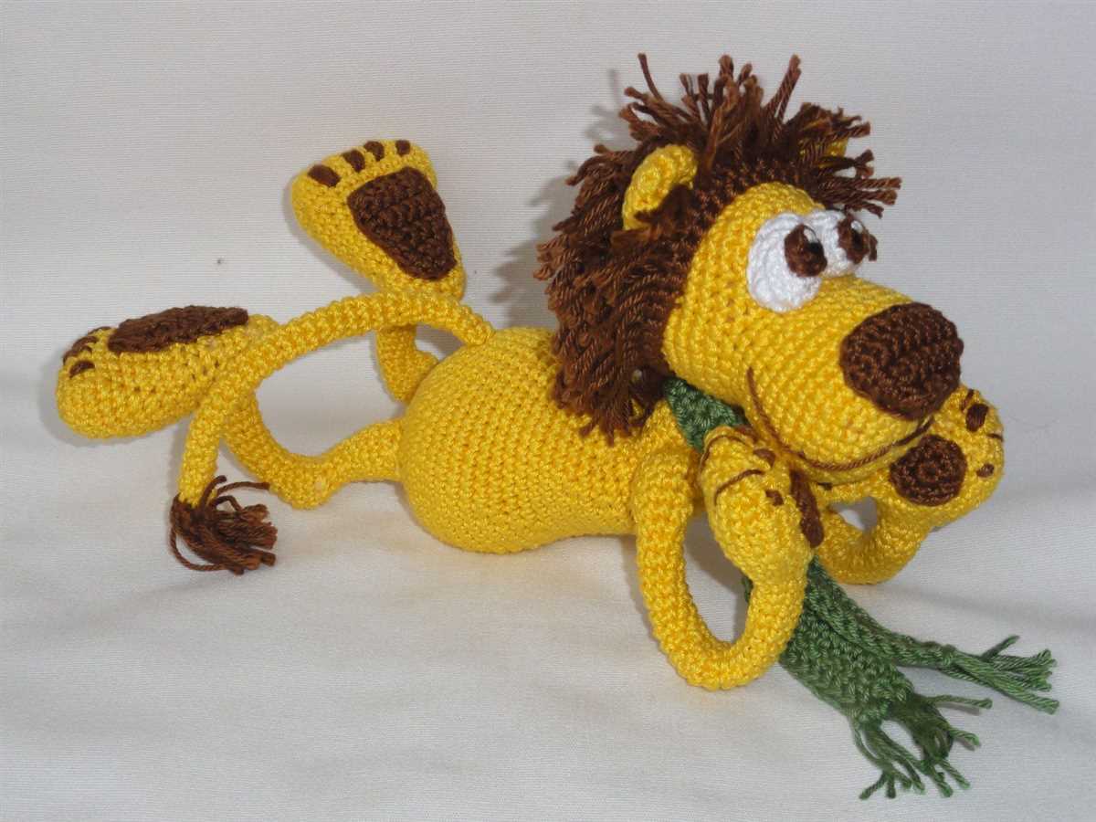 Lion pattern knitting
