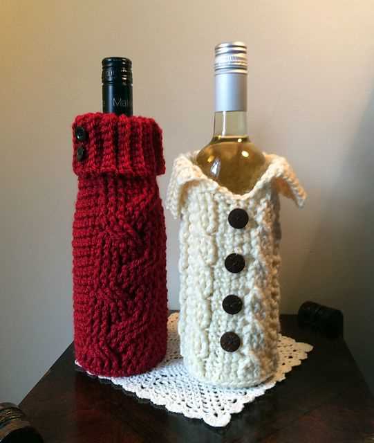 Wine cozy knitting pattern
