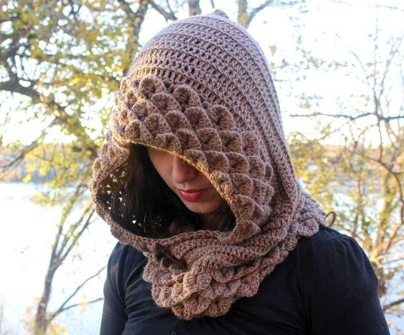 Hooded scarves knitting patterns