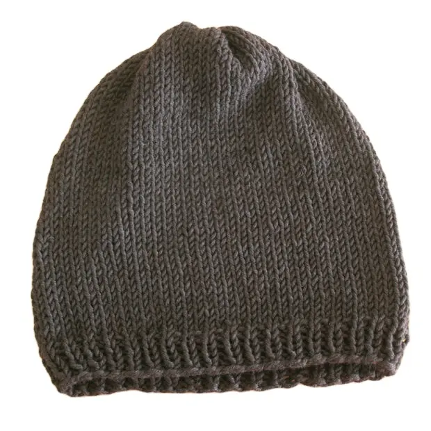 Free knitting pattern beanie hat straight needles