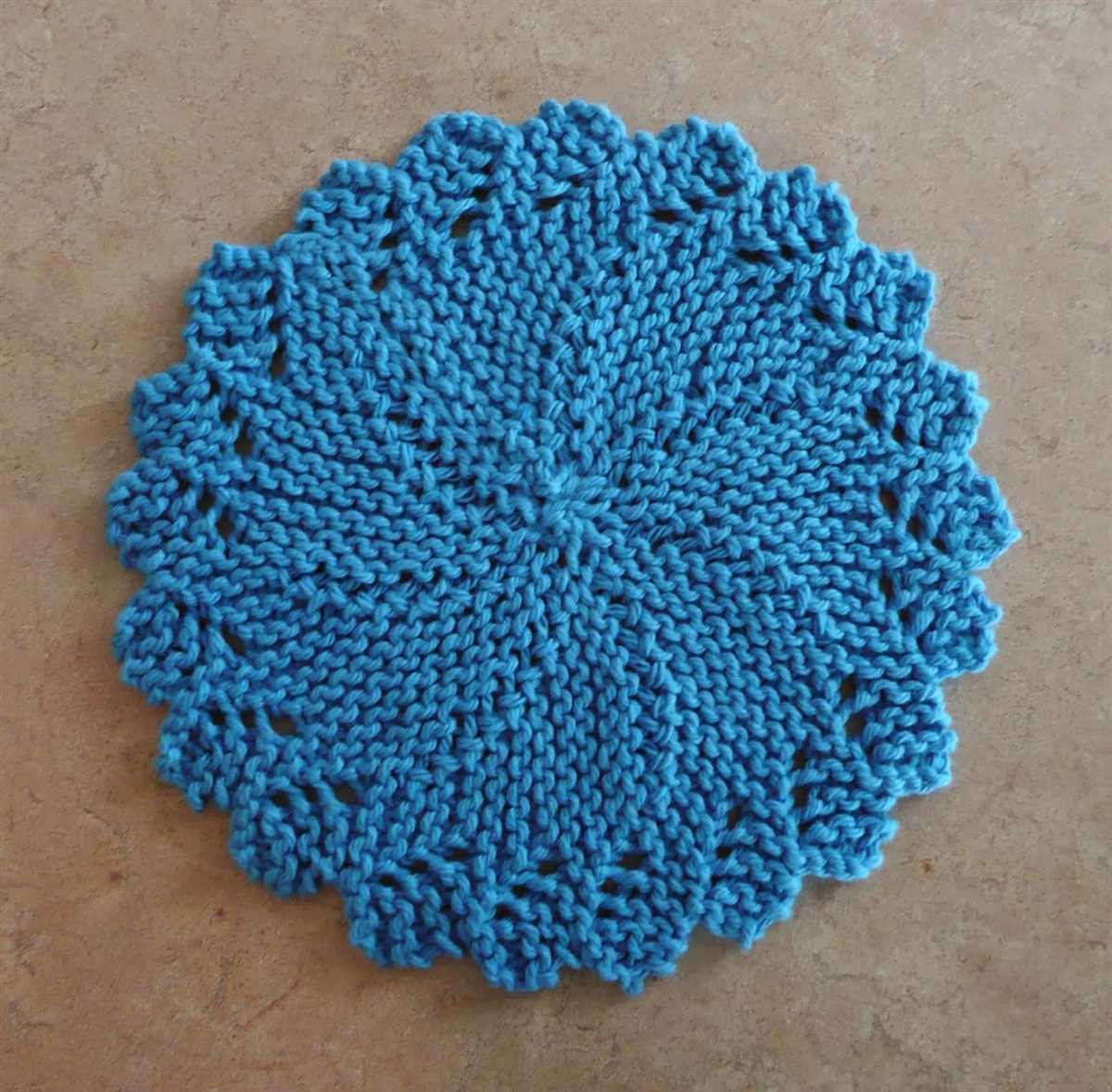 Free knitted round dishcloth patterns