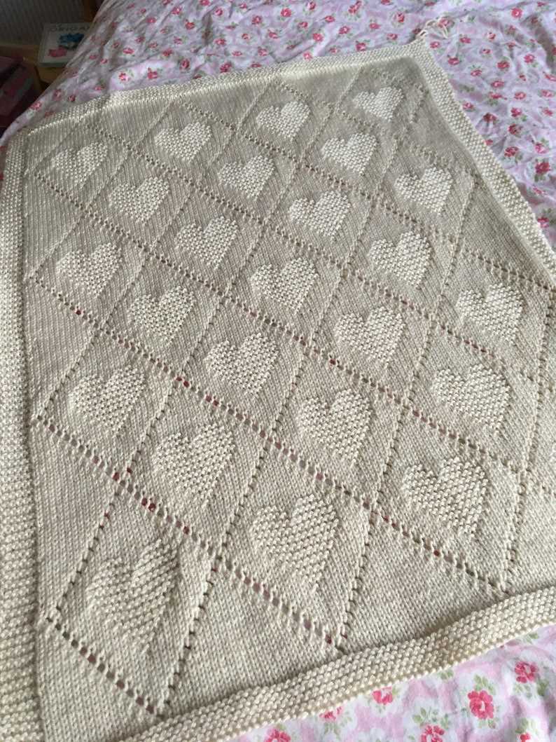Diamond love blanket knitting pattern