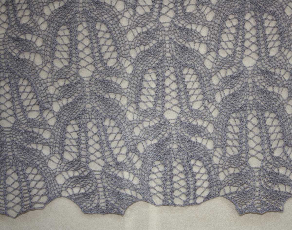 Shell lace knitting pattern
