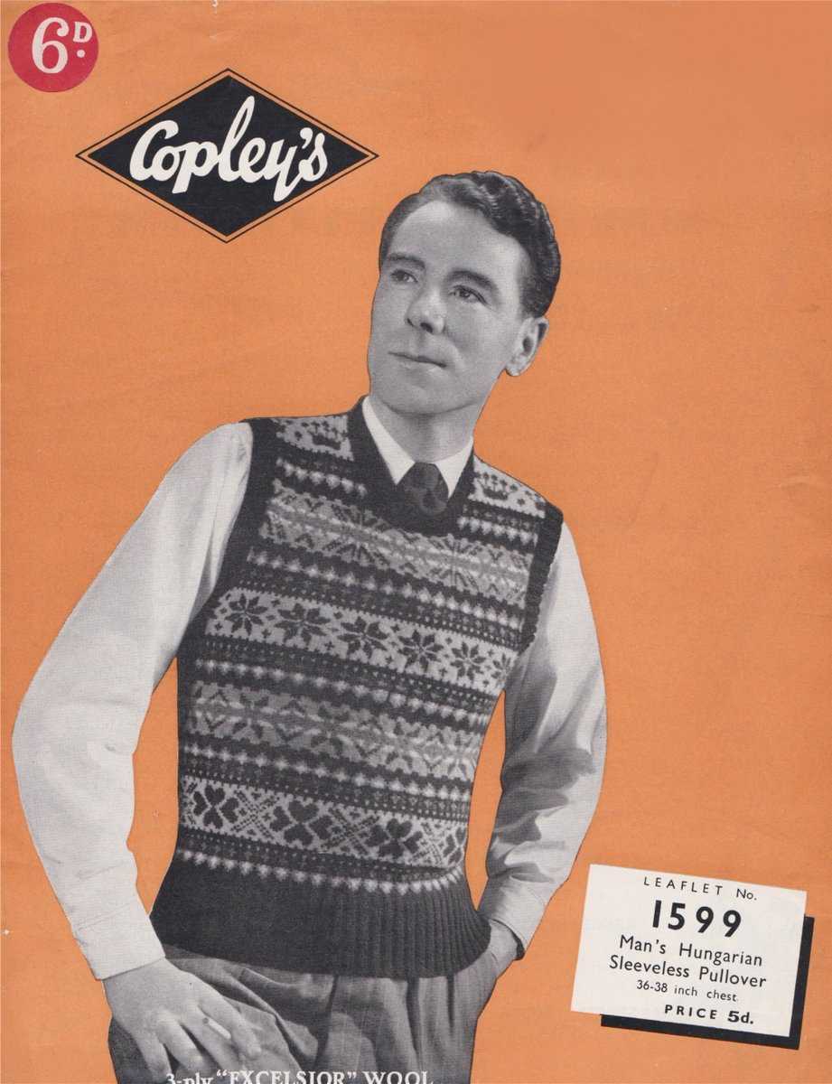Modern men's jumper knitting pattern