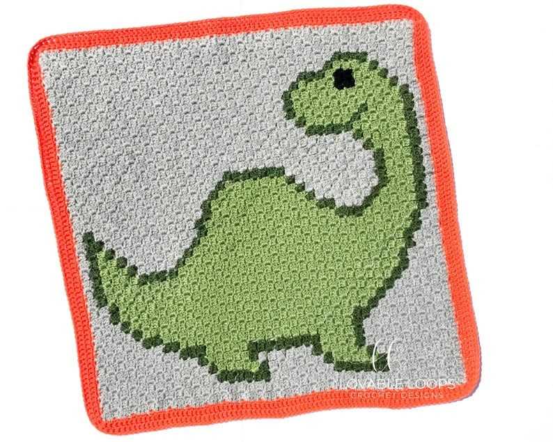 Dinosaur blanket knitting pattern