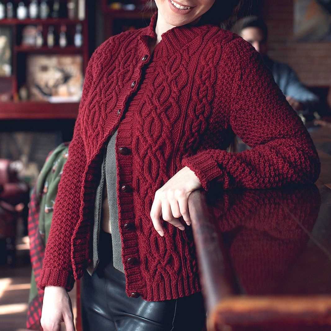 Womens aran cardigan knitting patterns