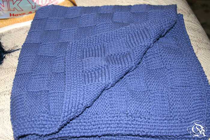 Basket weave blanket pattern knit