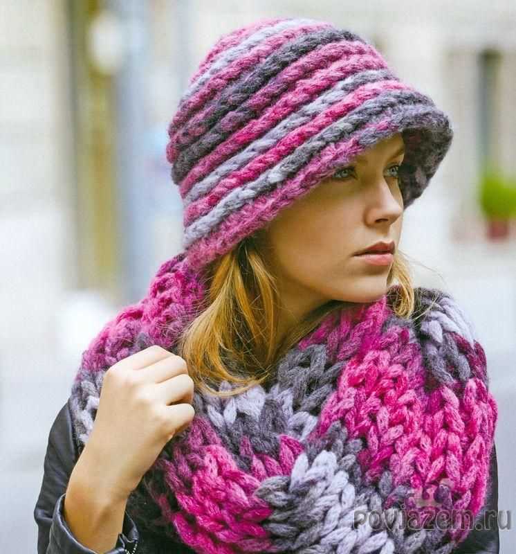 Knitted scarf hat pattern free