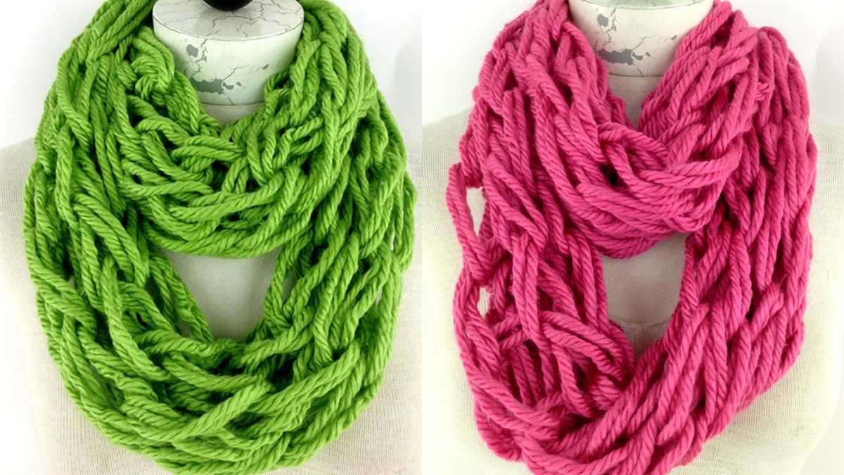 Bulky yarn infinity scarf knitting pattern