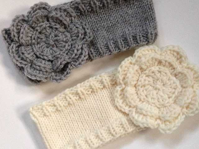 Flower knitted headband pattern