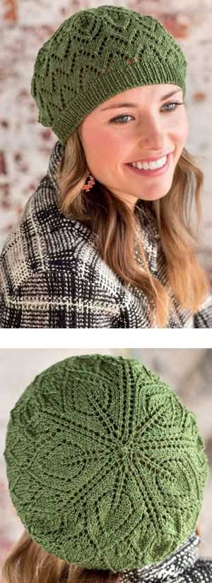 Lace beret knitting pattern free
