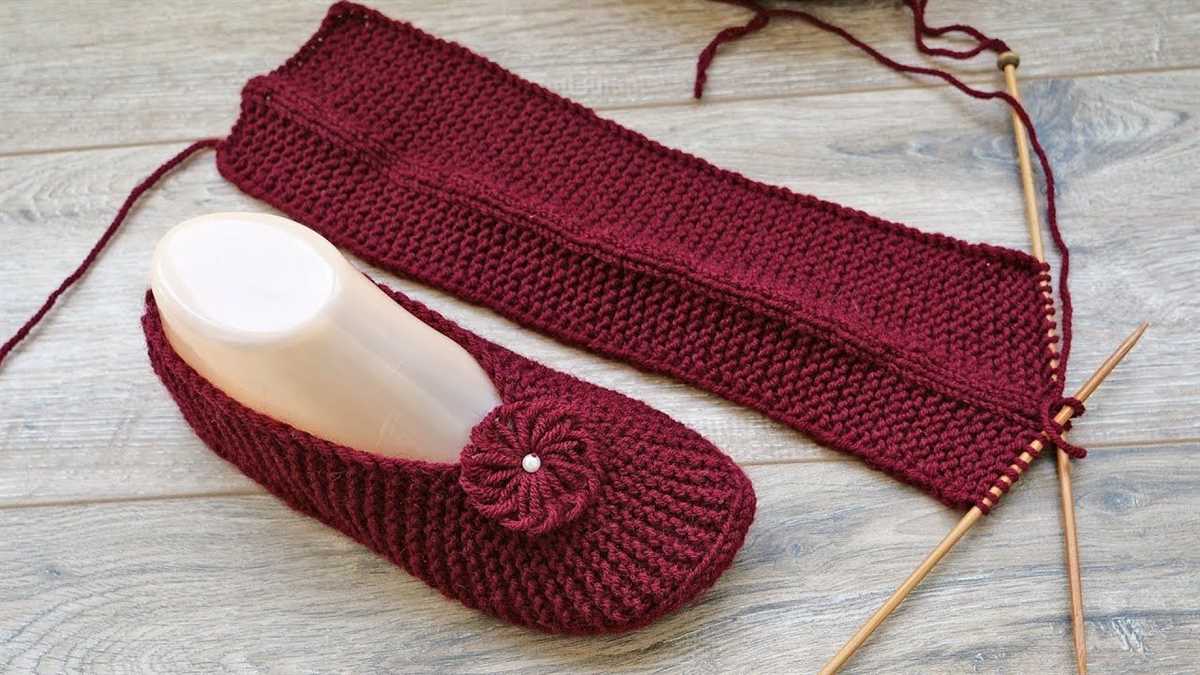 2 needle slipper knitting pattern
