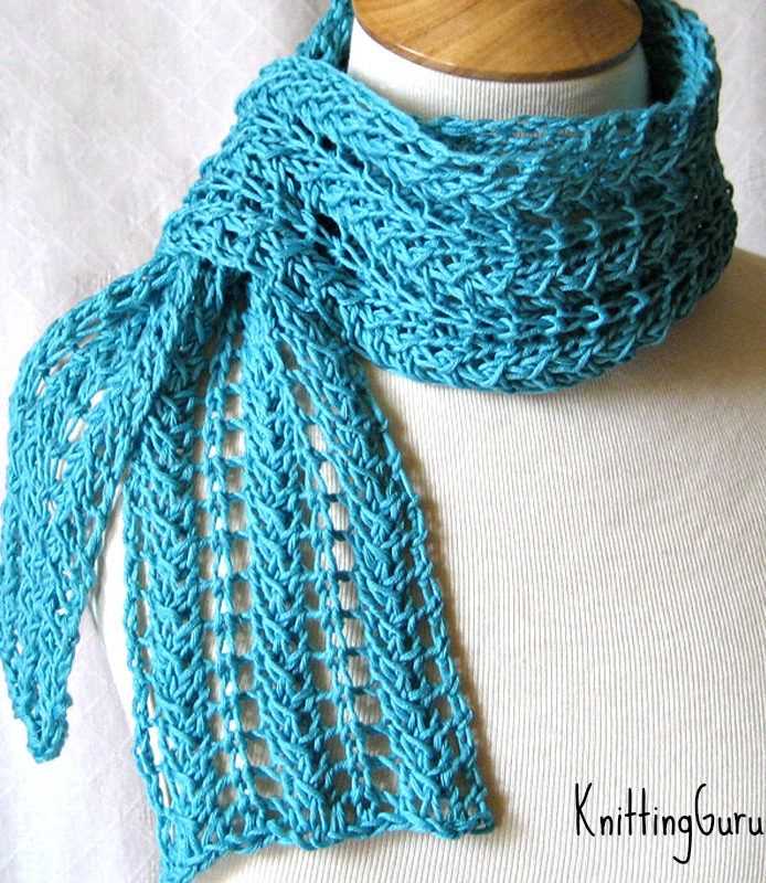 Zigzag knitting pattern scarf