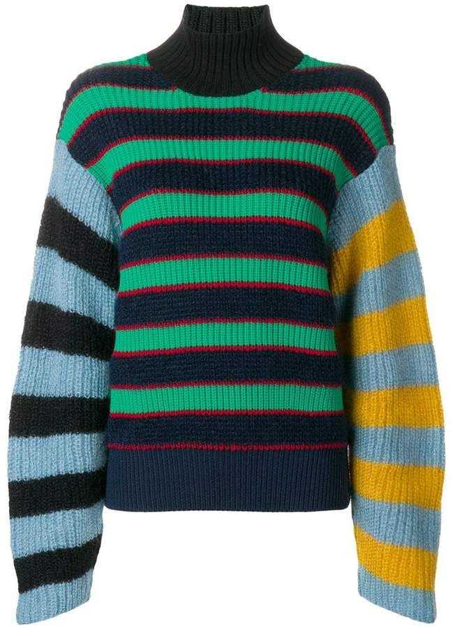 Striped knitted jumper pattern