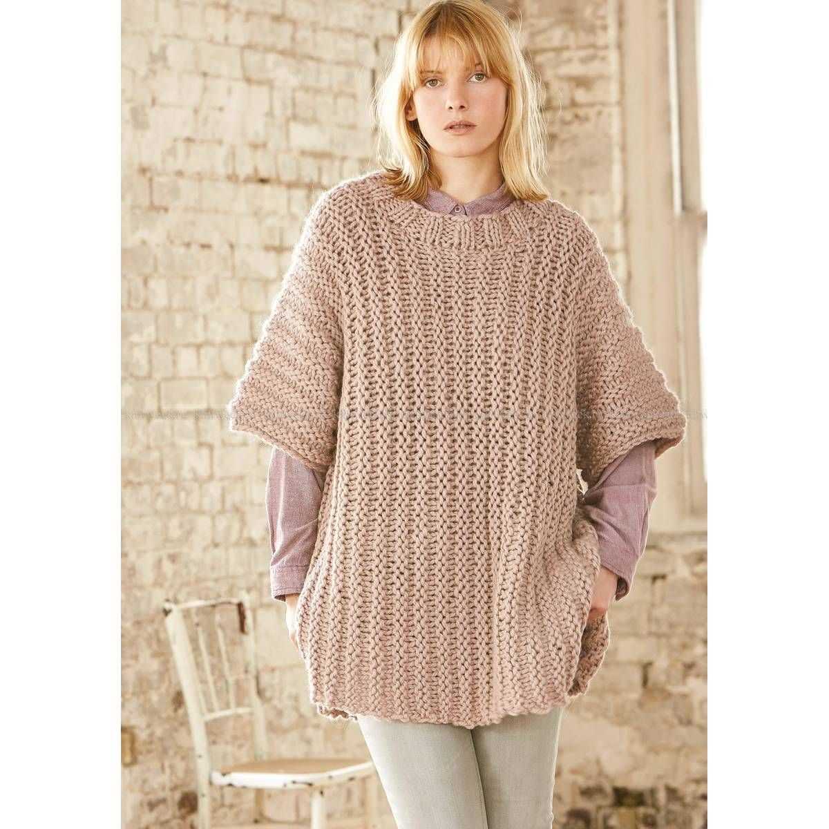 Oversized pullover knitting pattern