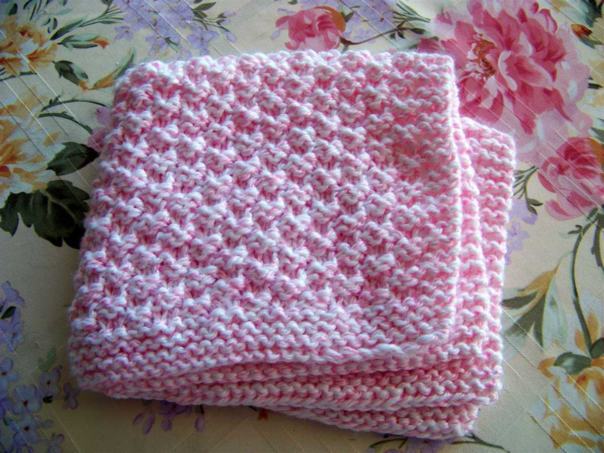 Waffle blanket pattern knit