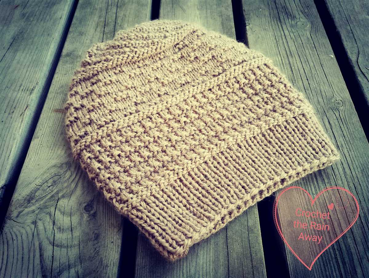 Knit hat pattern bulky weight yarn