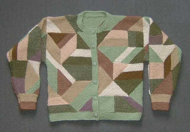 Patchwork knitted sweater pattern