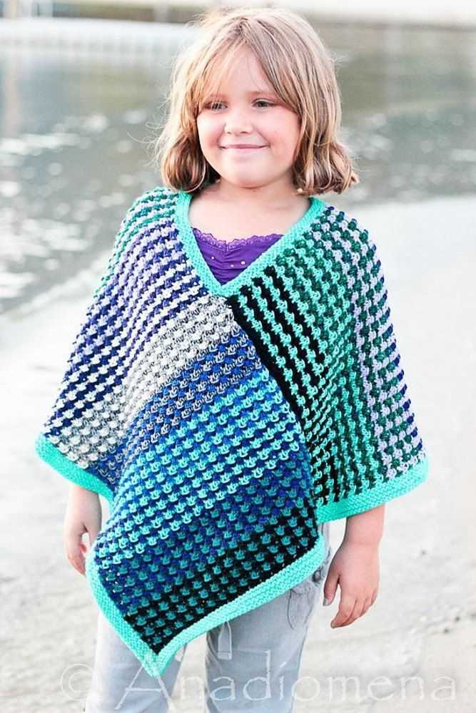 Loom knit poncho pattern free
