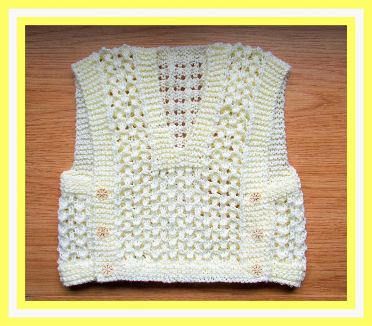 Baby vest knitting pattern