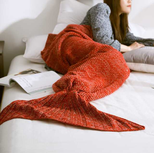 Loom knit mermaid tail blanket pattern